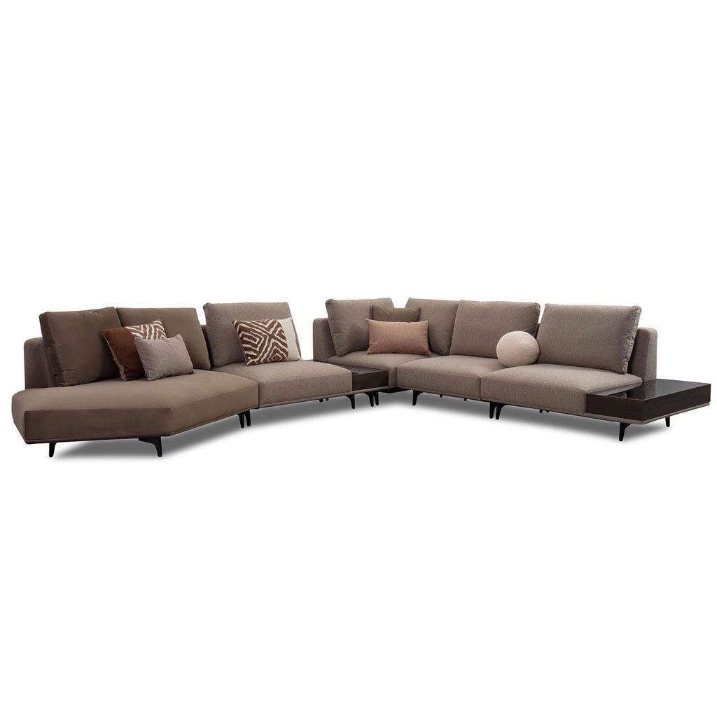 Saloni Sofa Loft in Stoff Kombi 51 Farbe braun – Ansicht 2