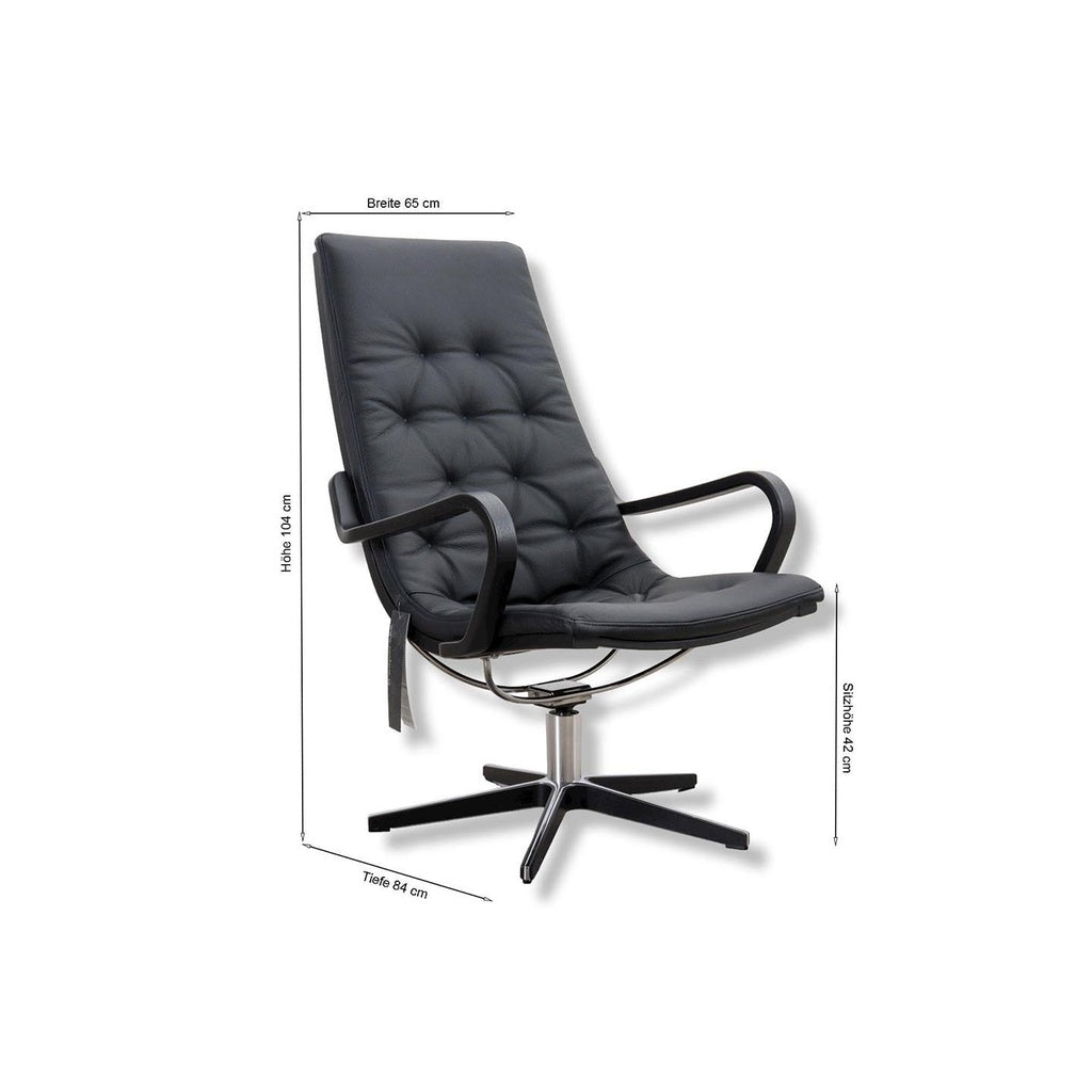 Sessel Life in Leder Naturelle schwarz – Ansicht 6