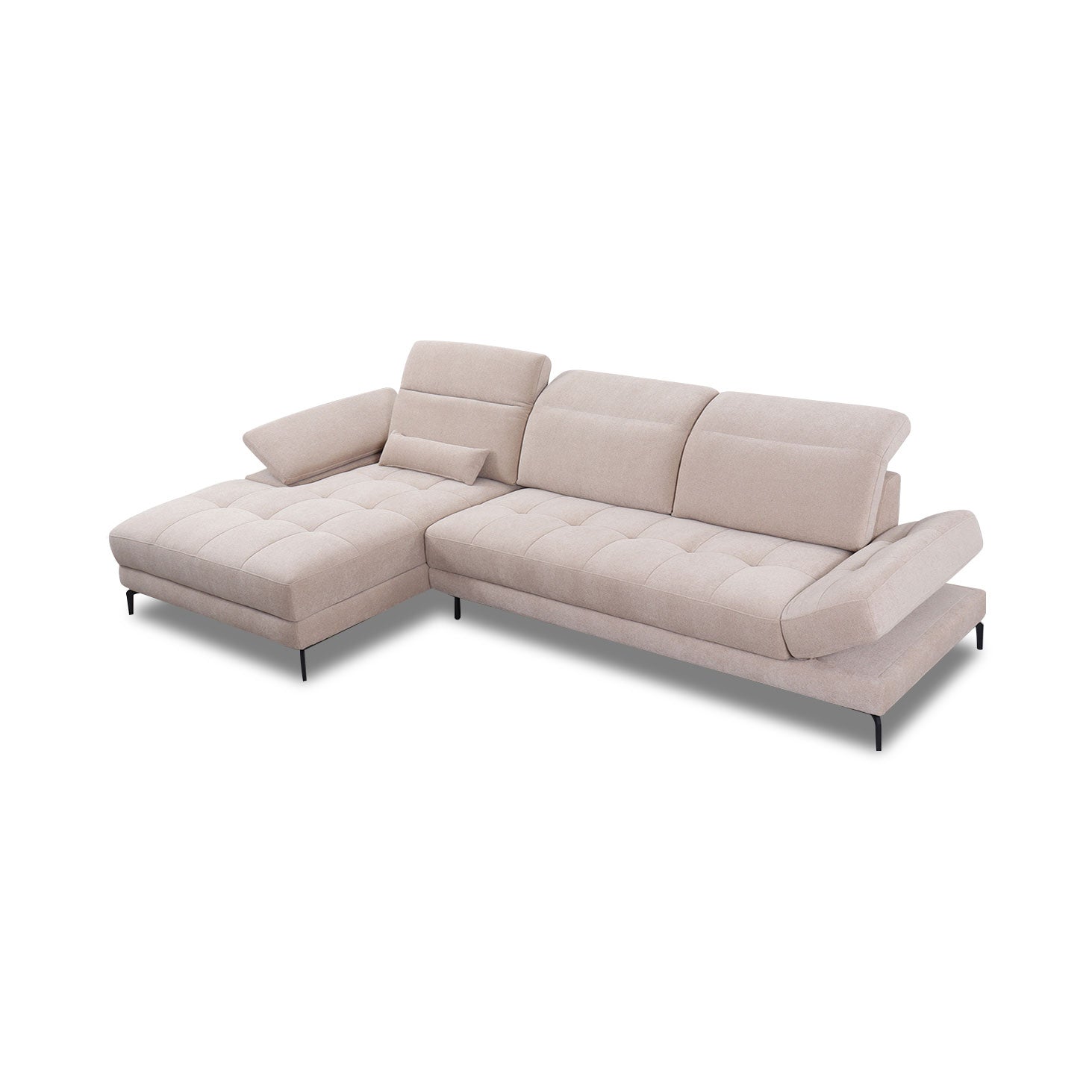 Sitzdesign Ecksofa KF8335 in Stoff mit Verstellung motorischer Liegeposition – Ansicht 9
