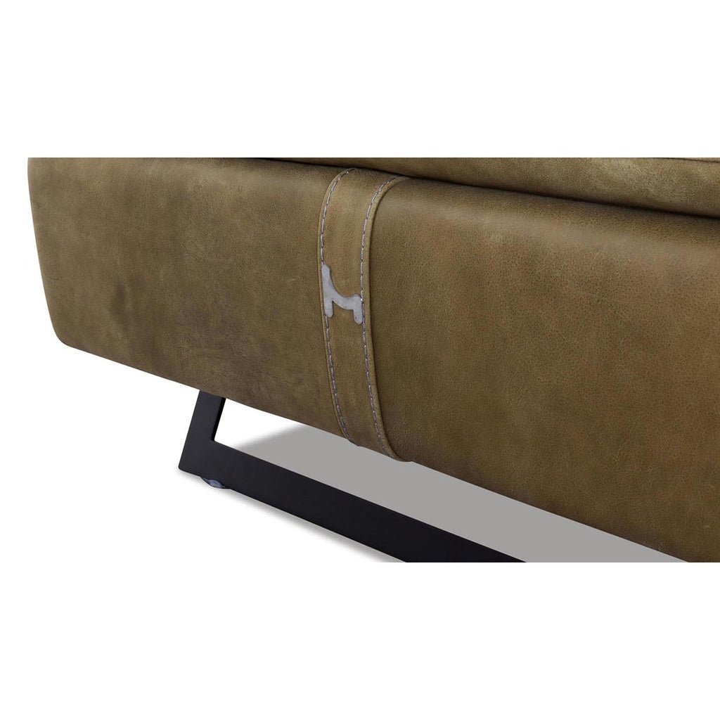Nicoletti & Calia italia Zuma Sofagarnitur in Leder Nouveau olive – Ansicht 6
