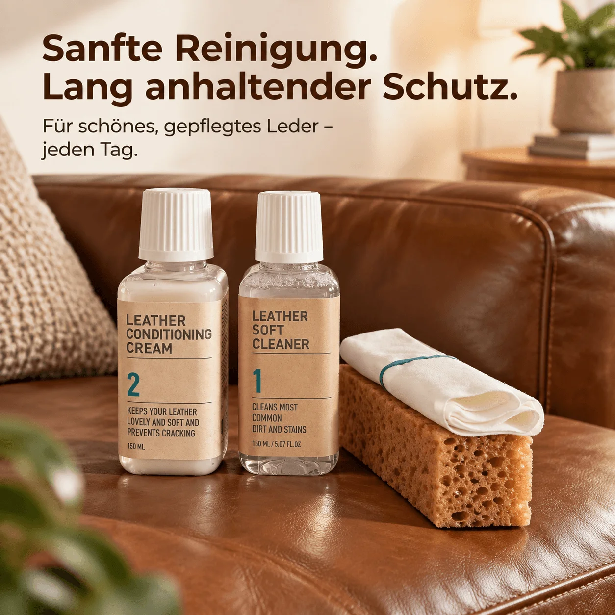 Uniters Leather Care Set - Lederpflege für pigmentiertes Leder 2x150ml