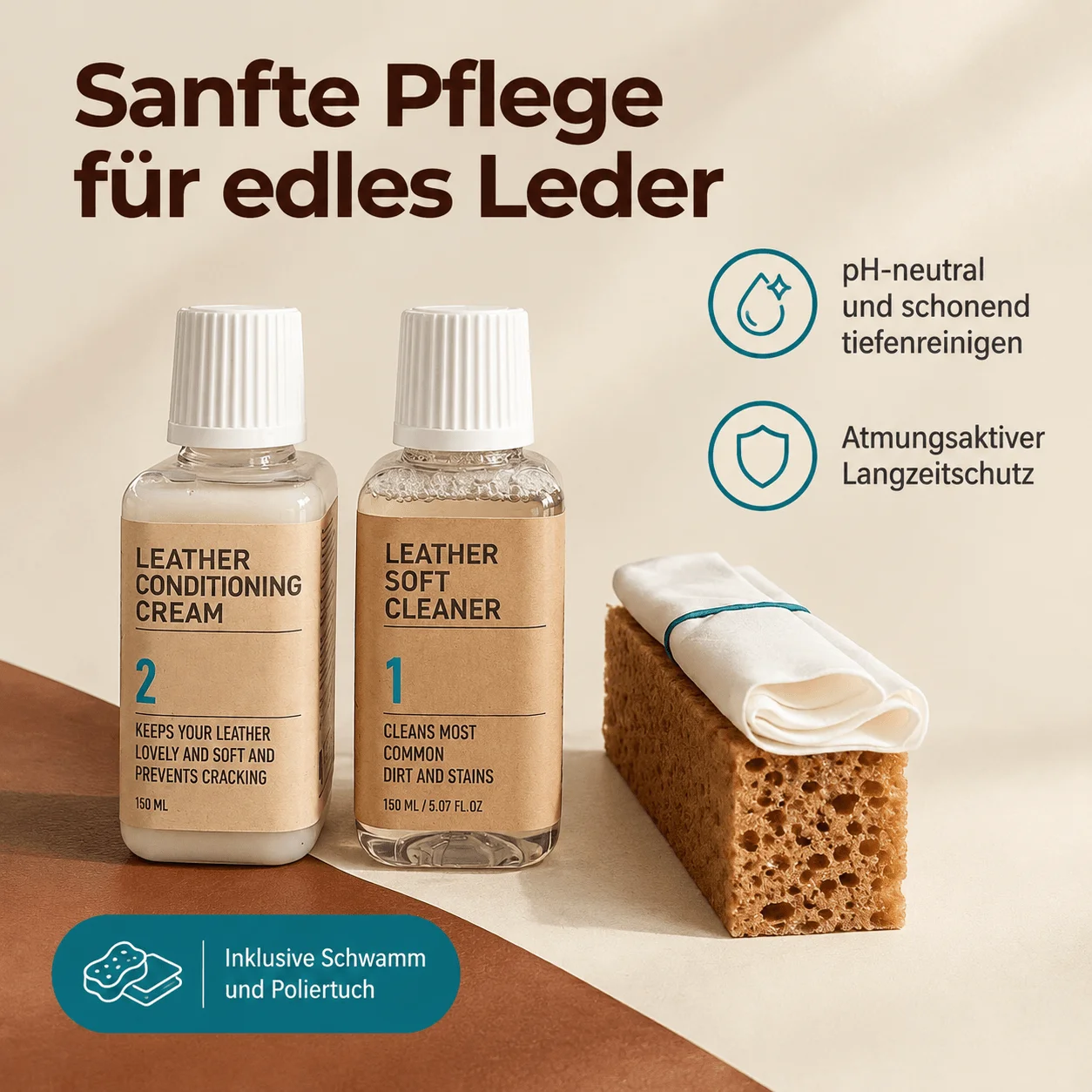 Uniters / Uniters Leather Care Set - Lederpflege für pigmentiertes Leder 2x150ml