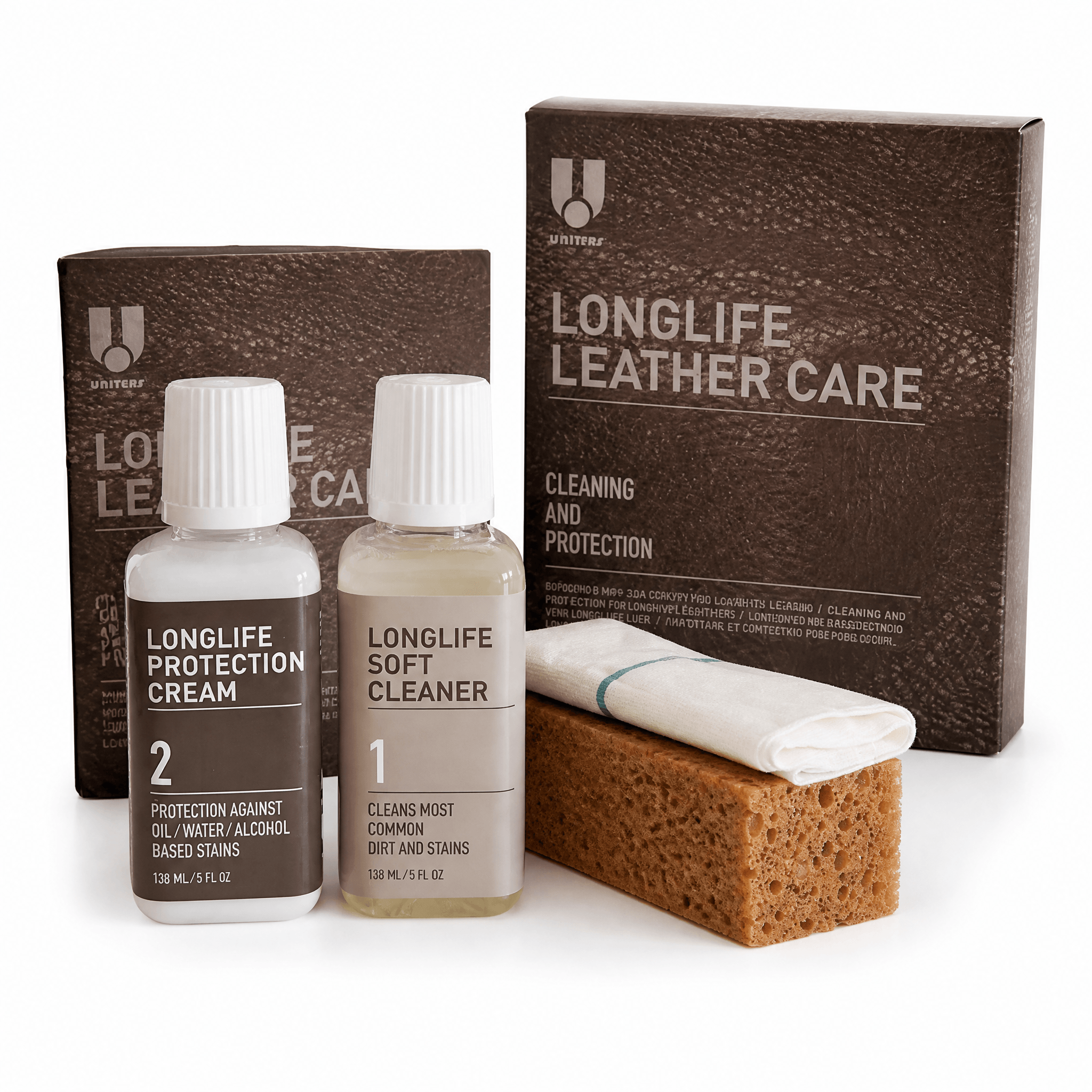 Uniters LongLife Lederpflege-Set: Reiniger + Schutzcreme Anti Aging