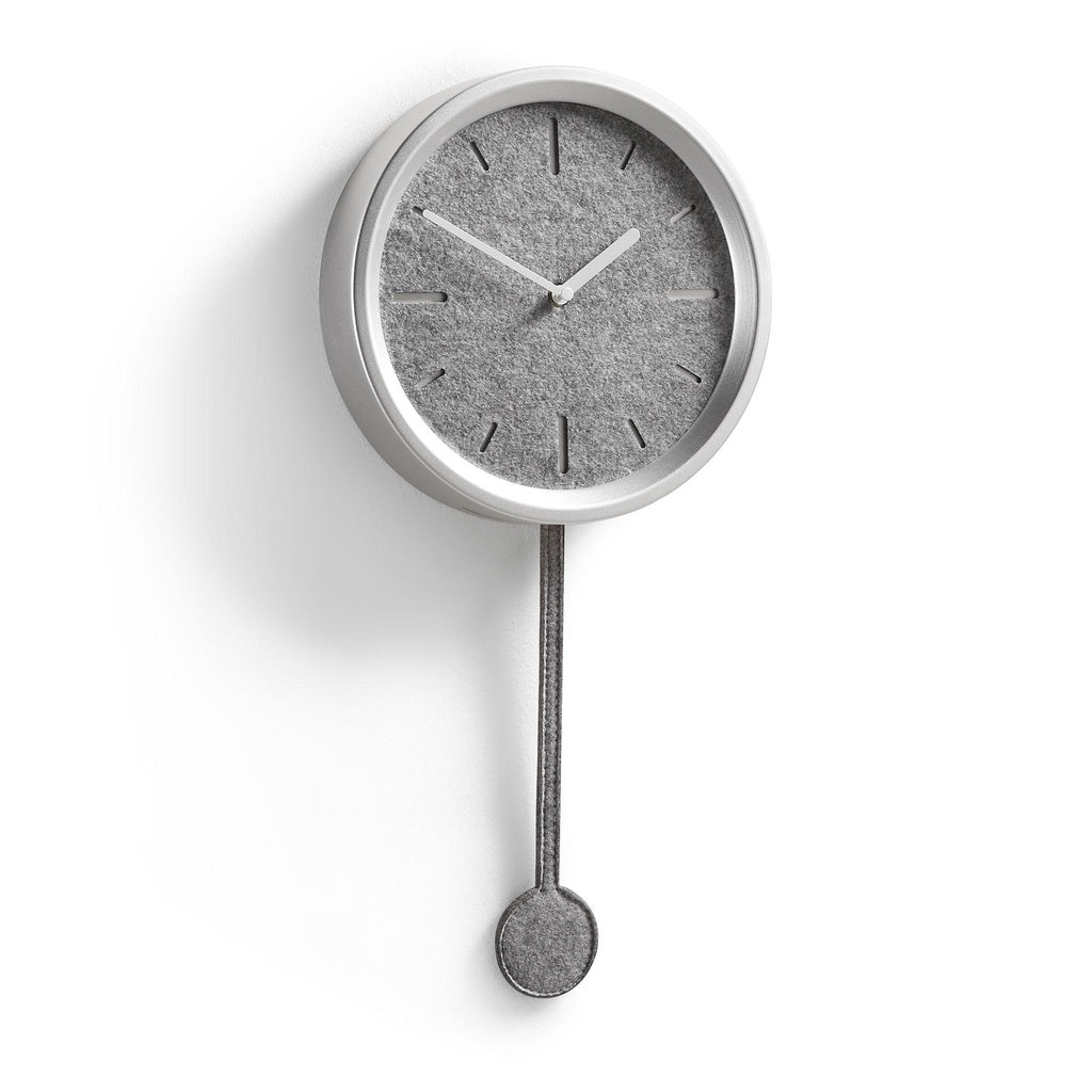 Wandpendeluhr NEXO Metall silber
