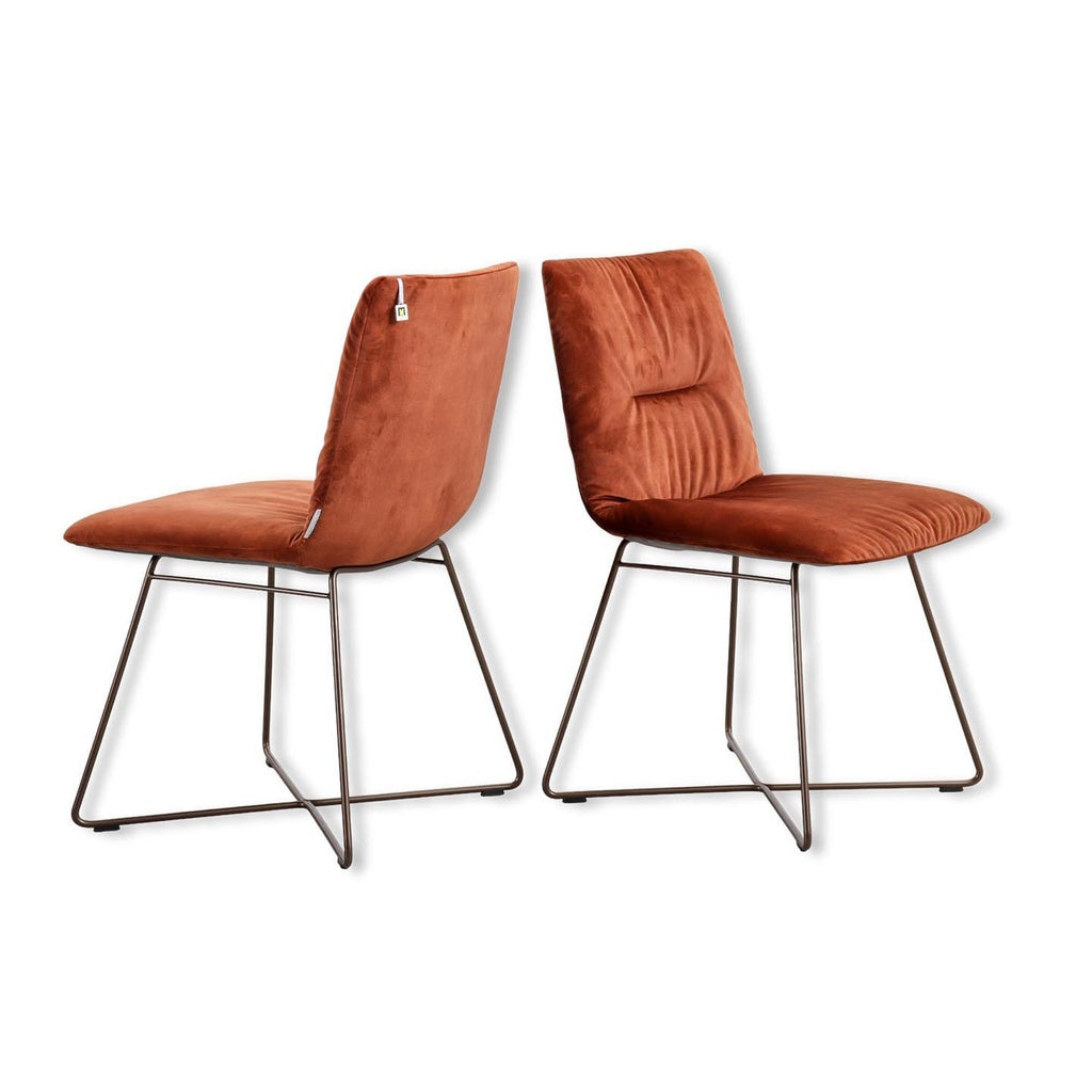 Willi Schillig LOTTA 11004 Stuhl- 2 er Set Stoff S41 copper