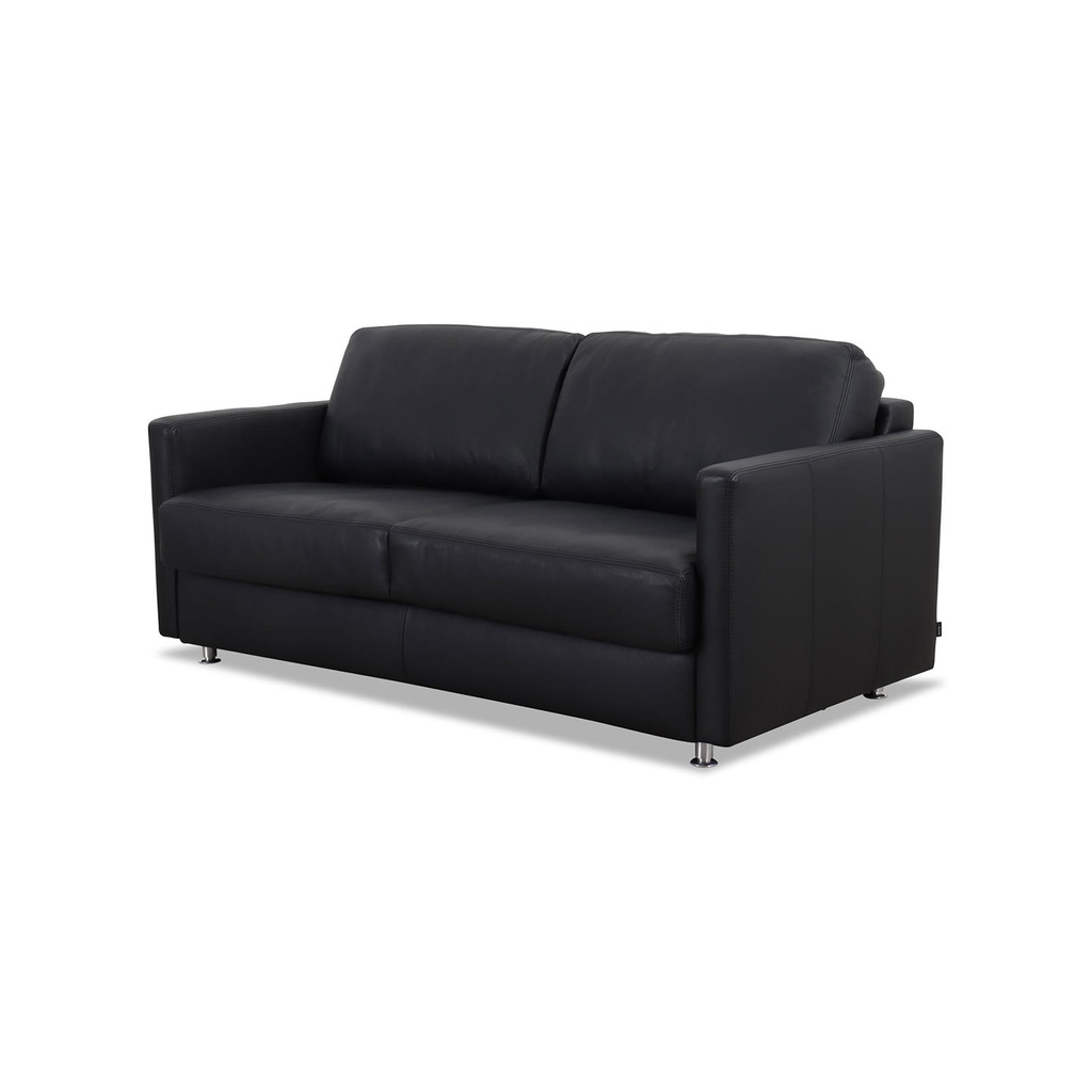 Tommy M  Schlafsofa SOGNARE LF160cm in Leder Semalin schwarz