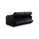 Tommy M  Schlafsofa SOGNARE LF160cm in Leder Semalin schwarz