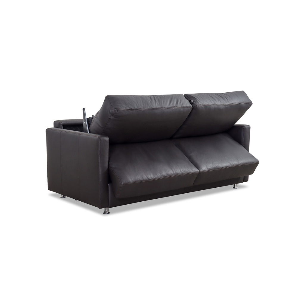 Tommy M  Schlafsofa SOGNARE LF140cm in Leder Semalin marron