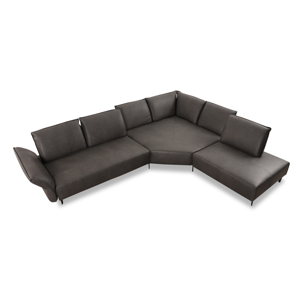 Willi Schillig Ecksofa 16660 Bonnie in Leder Z69 anthrazit