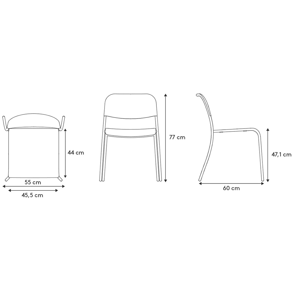 BLOMUS Outdoor Stuhl YUA in Stahl