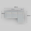 Willi Schillig Ecksofa 22850 ALEXX in Stoff W82 konfigurierbar