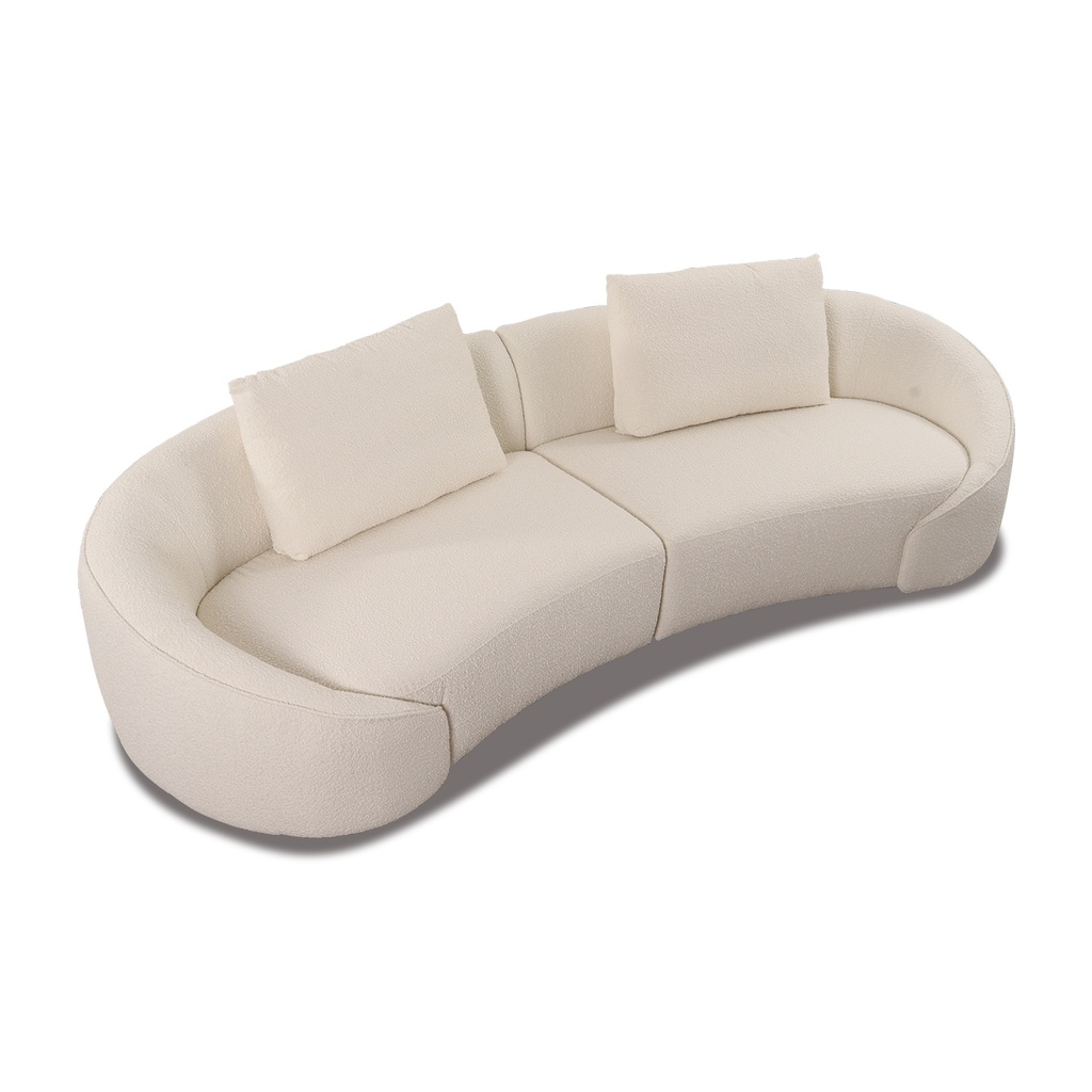 Sitzdesign Sofa ALBA in Boucle Stoff