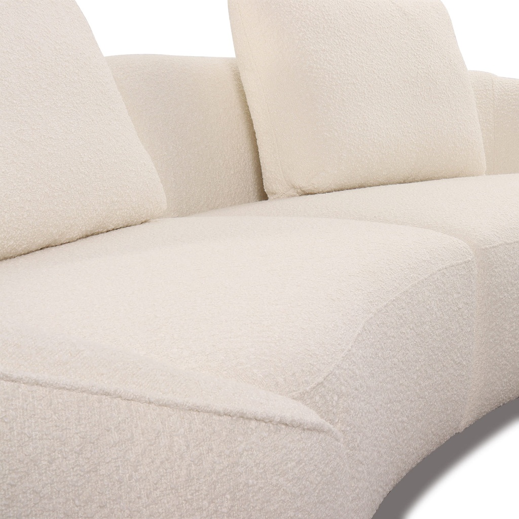 Sitzdesign Sofa ALBA in Boucle Stoff