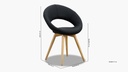 Actona set of 2 PLUMP chairs in imitation leather black