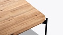 MCA Furniture -  Couchtisch ALTO 80cm in Eiche / Metall schwarz matt
