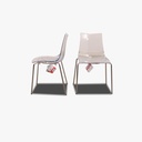 Scab Design 2er Set Stuhl Zebra Antishock 2273 transparent
