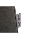 Softform Hocker BUFFALO in Büffelleder grau mit schwarzer Kontrastnaht