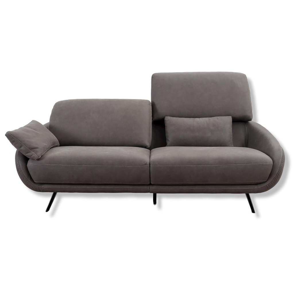 Calia Italia Regal_E Sofa in Leather Nouveau slate grey