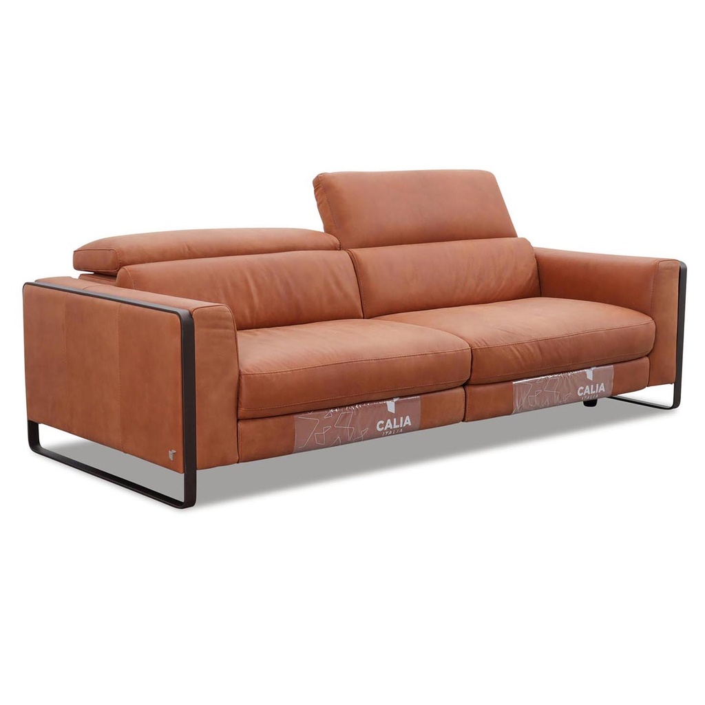 Calia Italia Sofa Garnitur FALCO Relax in Leder Nouveau cognac