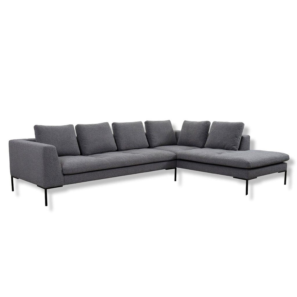 Flexlux Ecksofa LOANO in Stoff Bormio grau