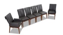 Tiado 6x chair MALAGA in leather Belsoave gray