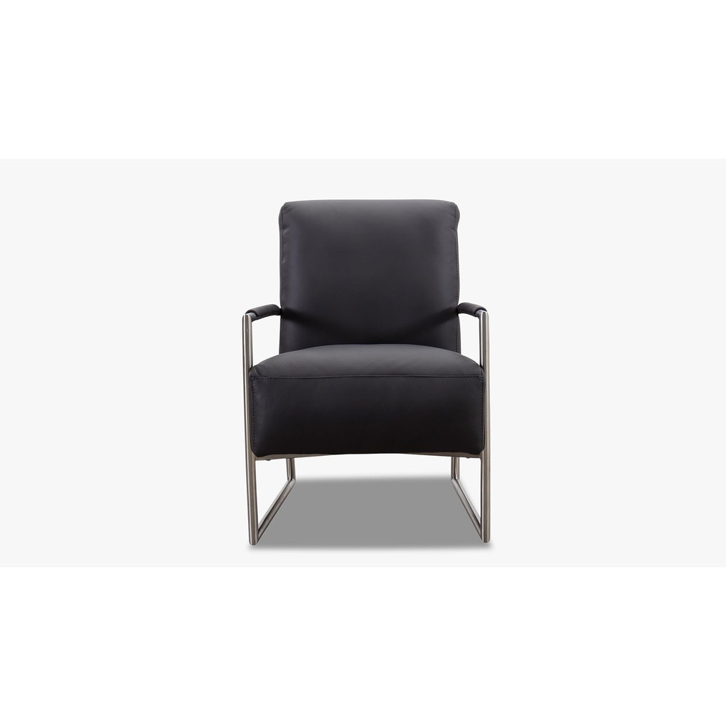 K+W - 7400 exclusive armchair in Bronco gray-blue leather