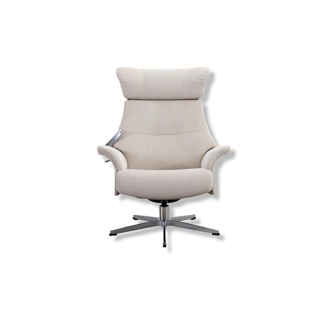 Conform TV armchair Air in fabric Velvety light beige