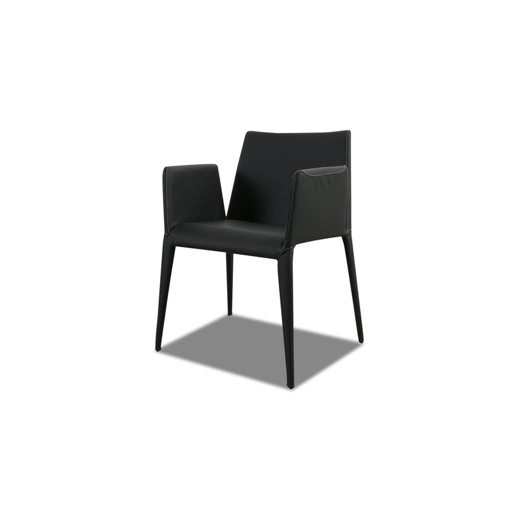 ALBA PLUS FILE armchair in black leather