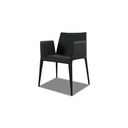 ALBA PLUS FILE armchair in black leather