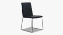 Actona set of 4 chairs in black imitation leather