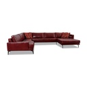 Tommy M L-Unlimited corner suite in Dakota oxblood leather