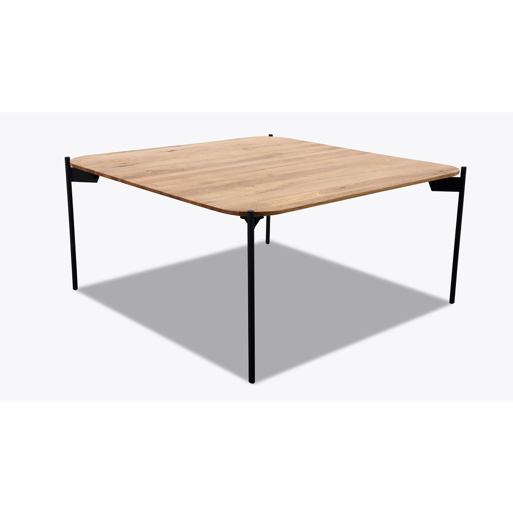 MCA Furniture - Coffee table ALTO 80cm in oak / metal black matt