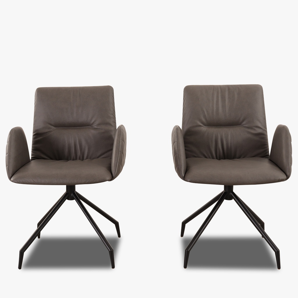 Willi Schillig 11004 Chair LOTTA in leather Z79 graphite