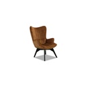 Willi Schillig armchair 14526 MEY in fabric S41 cognac