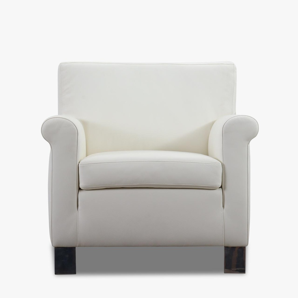 Tommy M leather armchair HENRY in jerry white