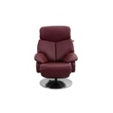 Hukla TV armchair Cosy Relax CR15029 in leather Credo barolo