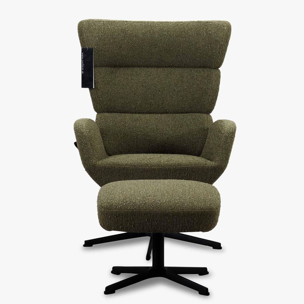 Conform wing chair Turtle in fabric Denali olive