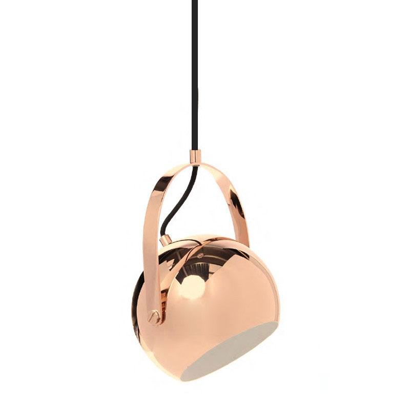 Frandsen pendant lamp BALL with handle copper