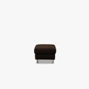 Ewald Schillig Domino stool in dark brown fabric