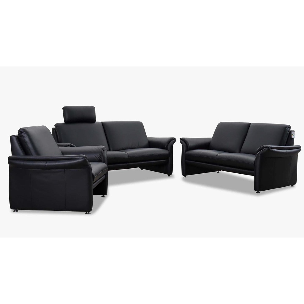 Willi Schillig Couchgarnitur 24980 Variante LUCCA in Leder Z62 schwarz