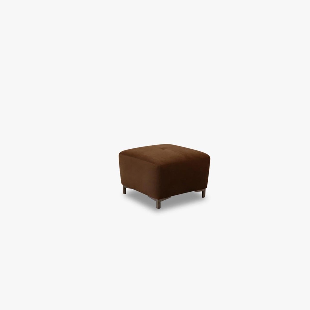 Ewald Schillig Mega stool in nougat leather