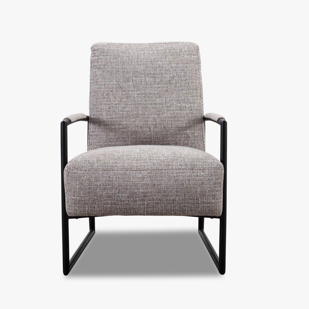 K+W - 7400 exclusive armchair in light gray fabric