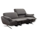 Calia Italia Regal_E 3-Sitzer Sofa in Leder Nouveau slate grey 