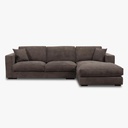 Catra Home Ecksofa Lounge BEN in Leder Congo lava