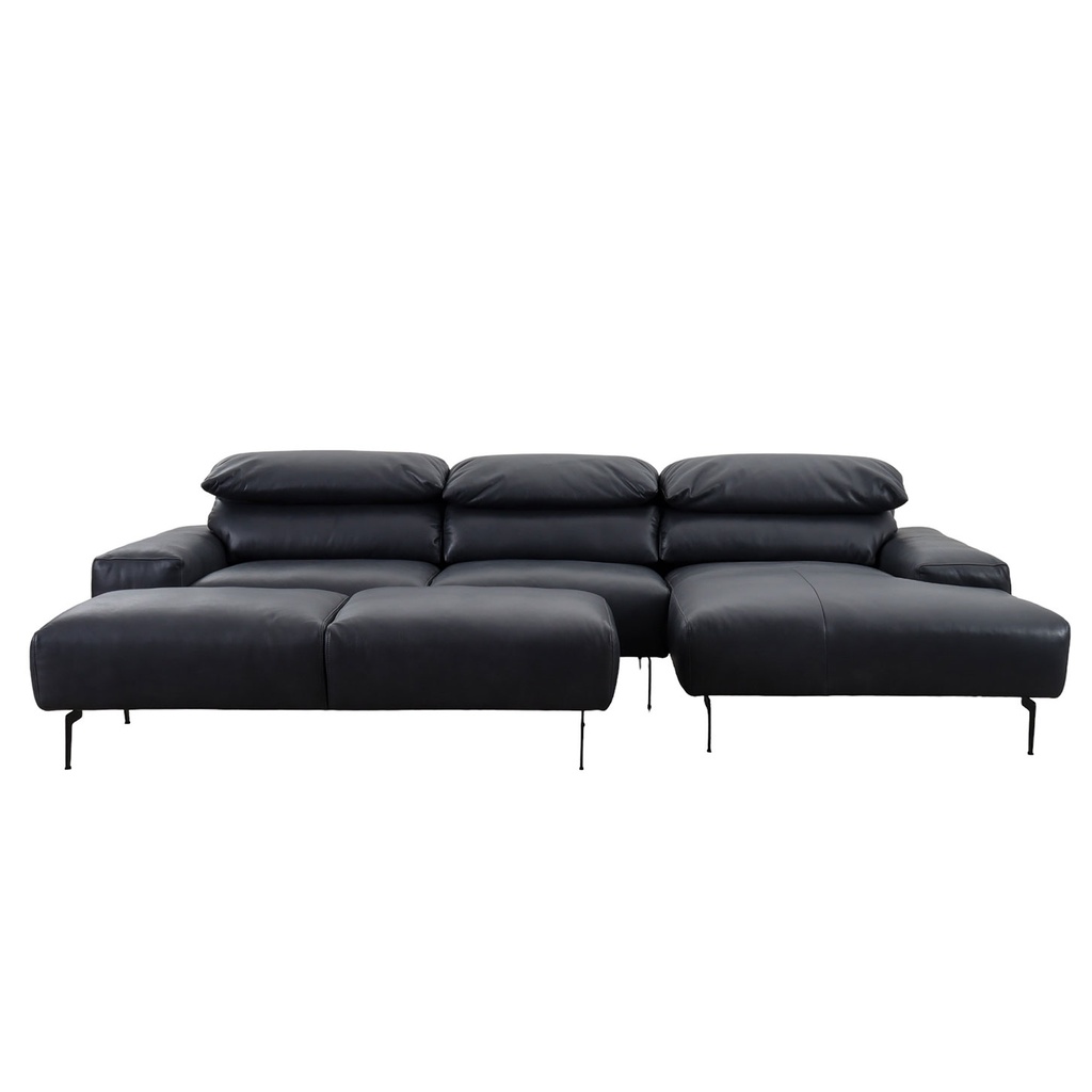 ES Brand Ecksofa Esmara in Leder L180 schwarz