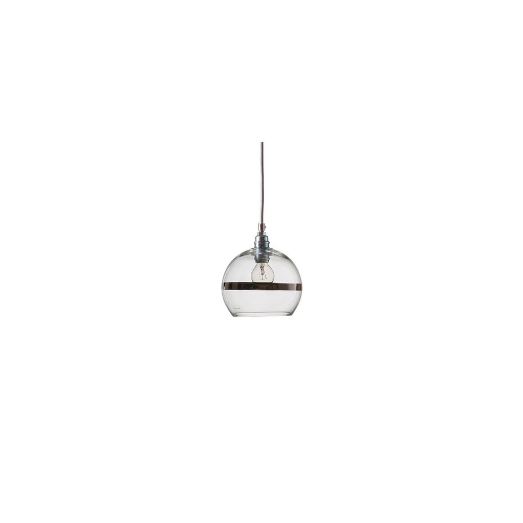 EBB + FLOW Pendellampe Ø15,5cm ROWAN Stripe Glas platinum