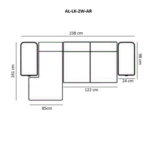 Het Anker Ecksofa Beaumont in Leder Africa