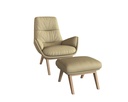 Flexlux MORO armchair in Safari leather