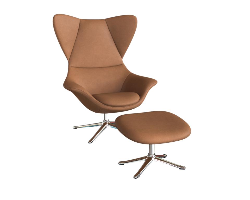Flexlux STILO armchair in natural leather