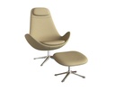 Flexlux GHOST HIGH armchair in Safari leather